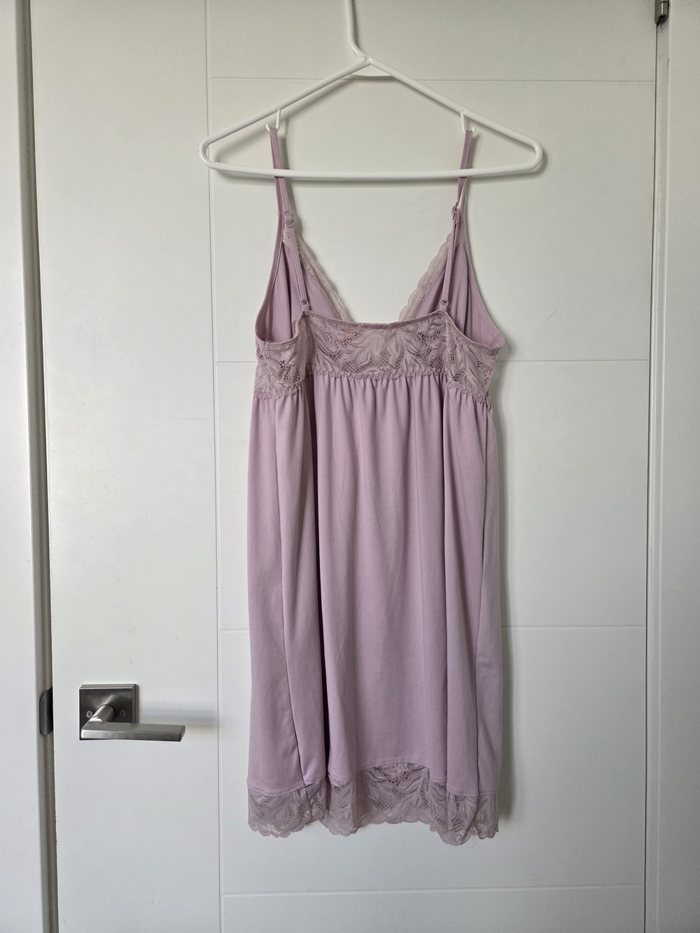 La Vie En Rose Lace-Trim Chemise in Light Pink - Picture 2 of 3
